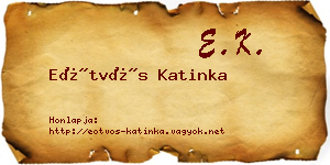 Eötvös Katinka névjegykártya